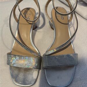 Silver Strappy Women's Sandals